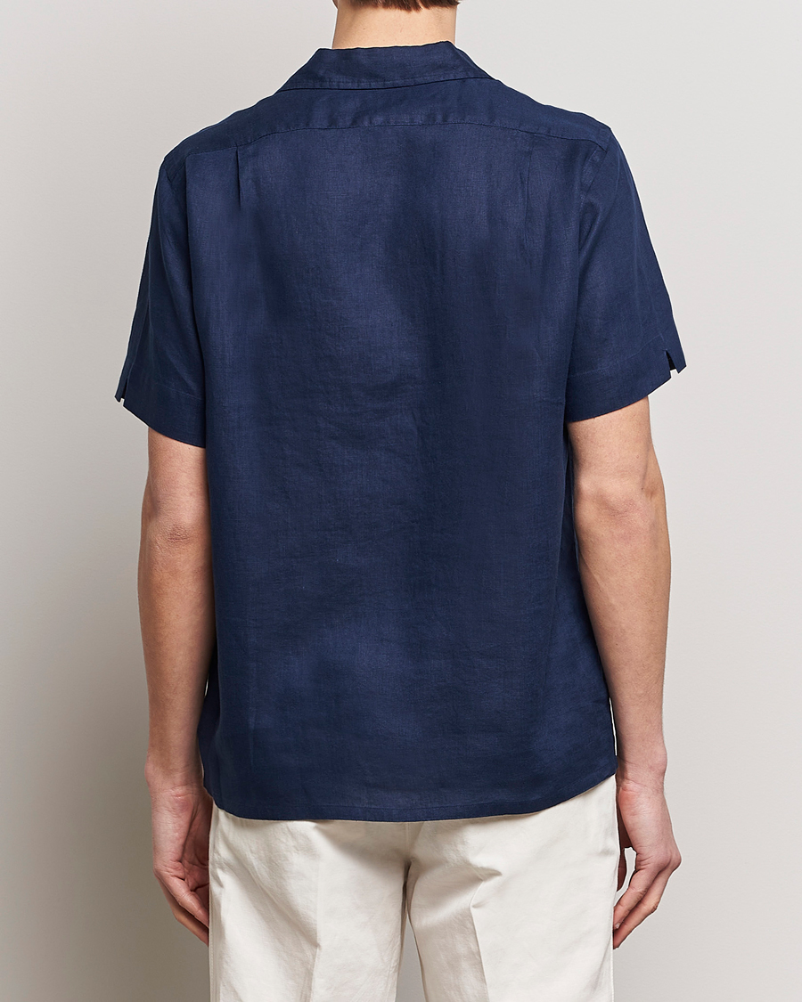 Herr | Skjortor | Polo Ralph Lauren | Linen Pocket Short Sleeve Shirt Newport Navy