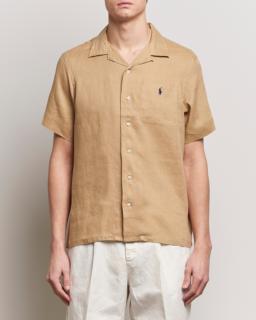 Herr | Avdelningar | Polo Ralph Lauren | Linen Pocket Short Sleeve Shirt Vintage Khaki