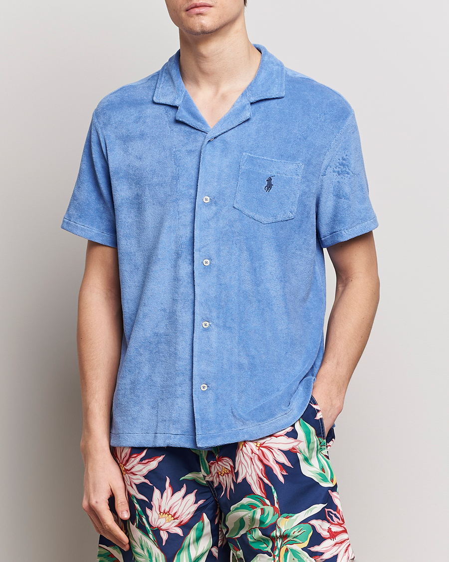 Herre |  | Polo Ralph Lauren | Cotton Terry Short Sleeve Shirt Harbor Island Blue