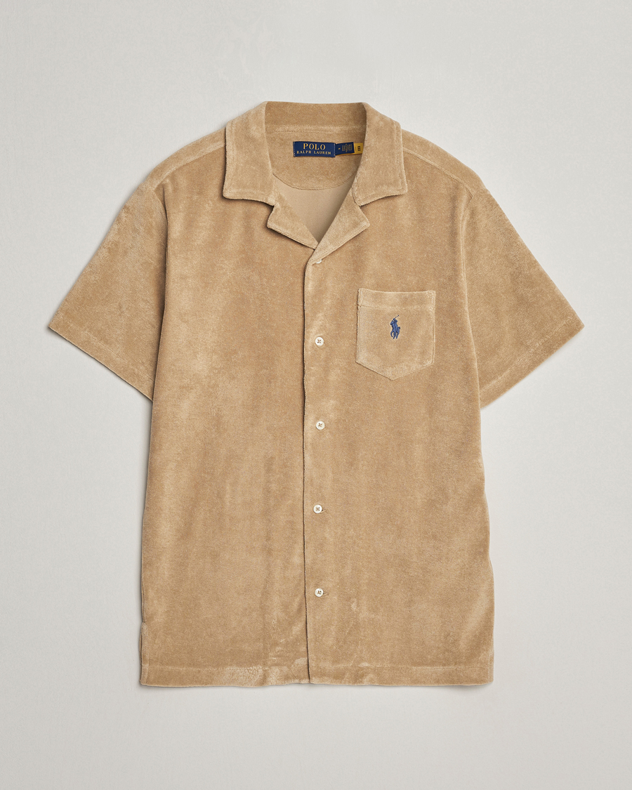 Herr | Skjortor | Polo Ralph Lauren | Cotton Terry Short Sleeve Shirt Coastal Beige