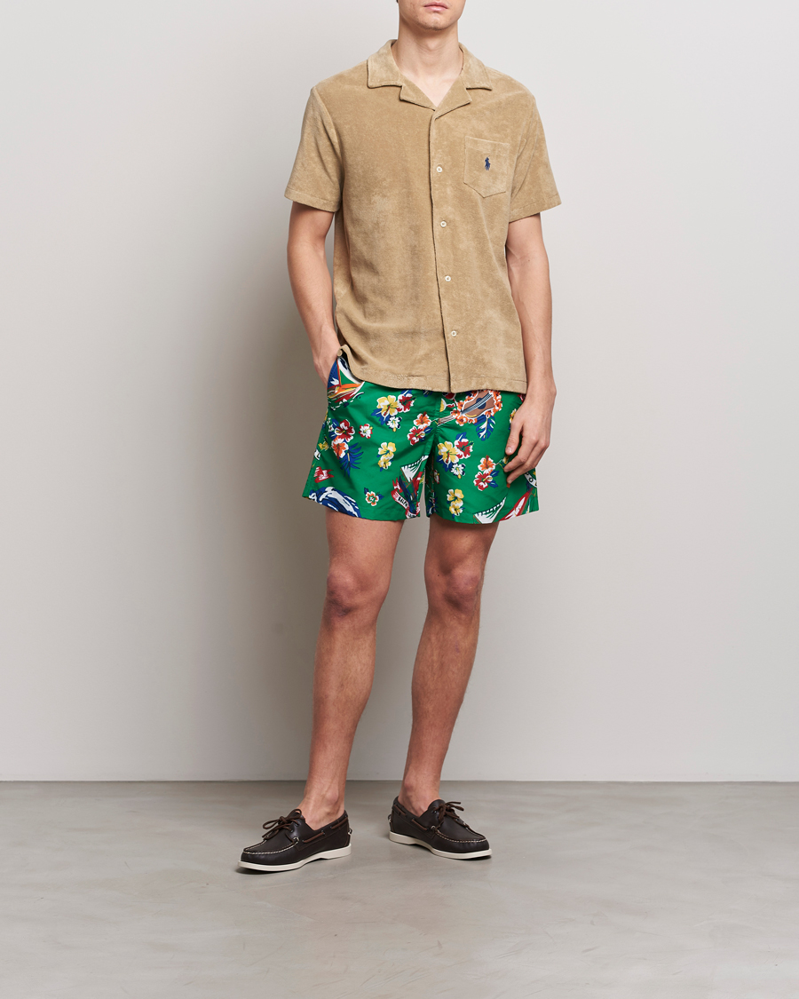 Herr | Skjortor | Polo Ralph Lauren | Cotton Terry Short Sleeve Shirt Coastal Beige