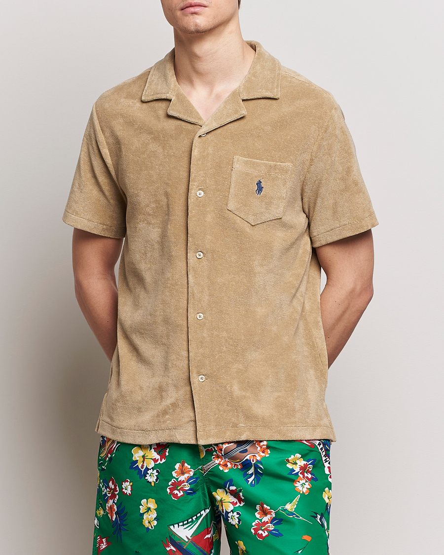 Herr | Casual | Polo Ralph Lauren | Cotton Terry Short Sleeve Shirt Coastal Beige
