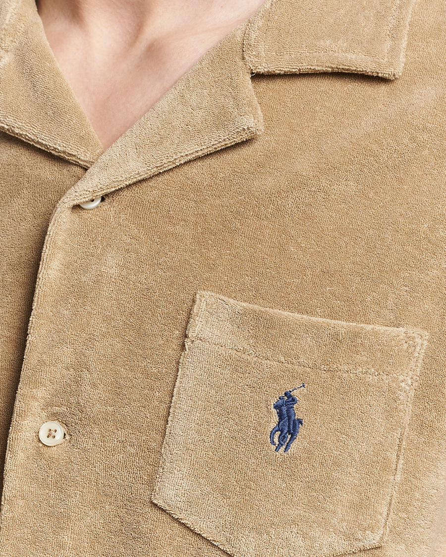 Herr | Skjortor | Polo Ralph Lauren | Cotton Terry Short Sleeve Shirt Coastal Beige