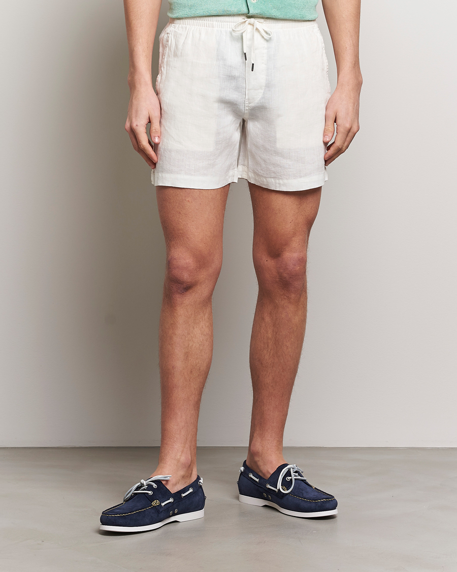 Herr | Preppy Authentic | Polo Ralph Lauren | Prepster Linen Drawstring Shorts Deckwash White