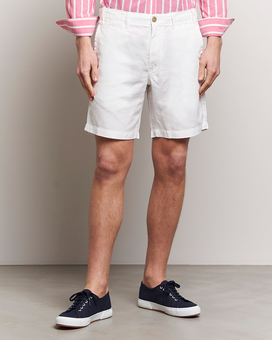 Herre | Hørshorts | Polo Ralph Lauren | Cotton/Linen Shorts White