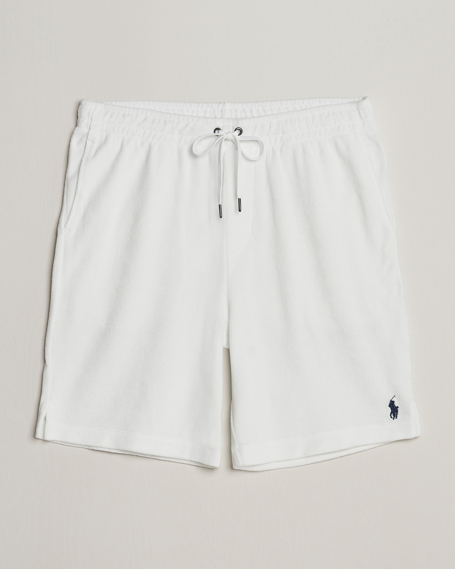 Herr | Shorts | Polo Ralph Lauren | Cotton Terry Drawstring Shorts White