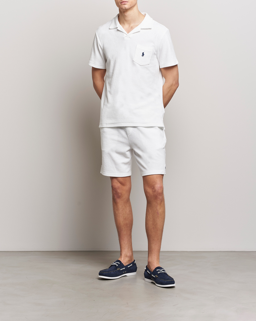 Herr | Shorts | Polo Ralph Lauren | Cotton Terry Drawstring Shorts White