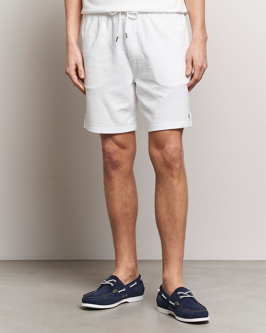 Herre | Drawstringshorts | Polo Ralph Lauren | Cotton Terry Drawstring Shorts White