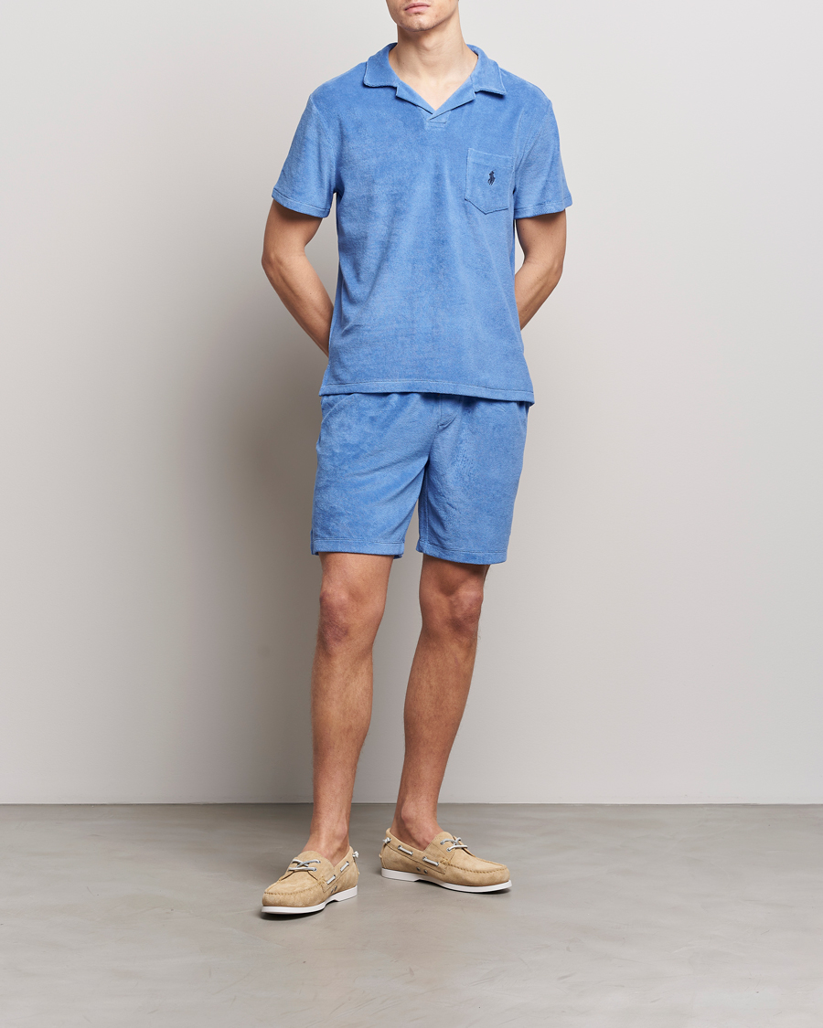 Herr | Shorts | Polo Ralph Lauren | Cotton Terry Drawstring Shorts Harbour Island Blue