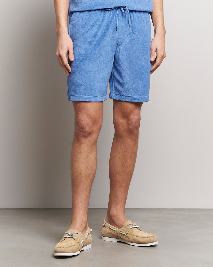 Herr | Shorts | Polo Ralph Lauren | Cotton Terry Drawstring Shorts Harbour Island Blue