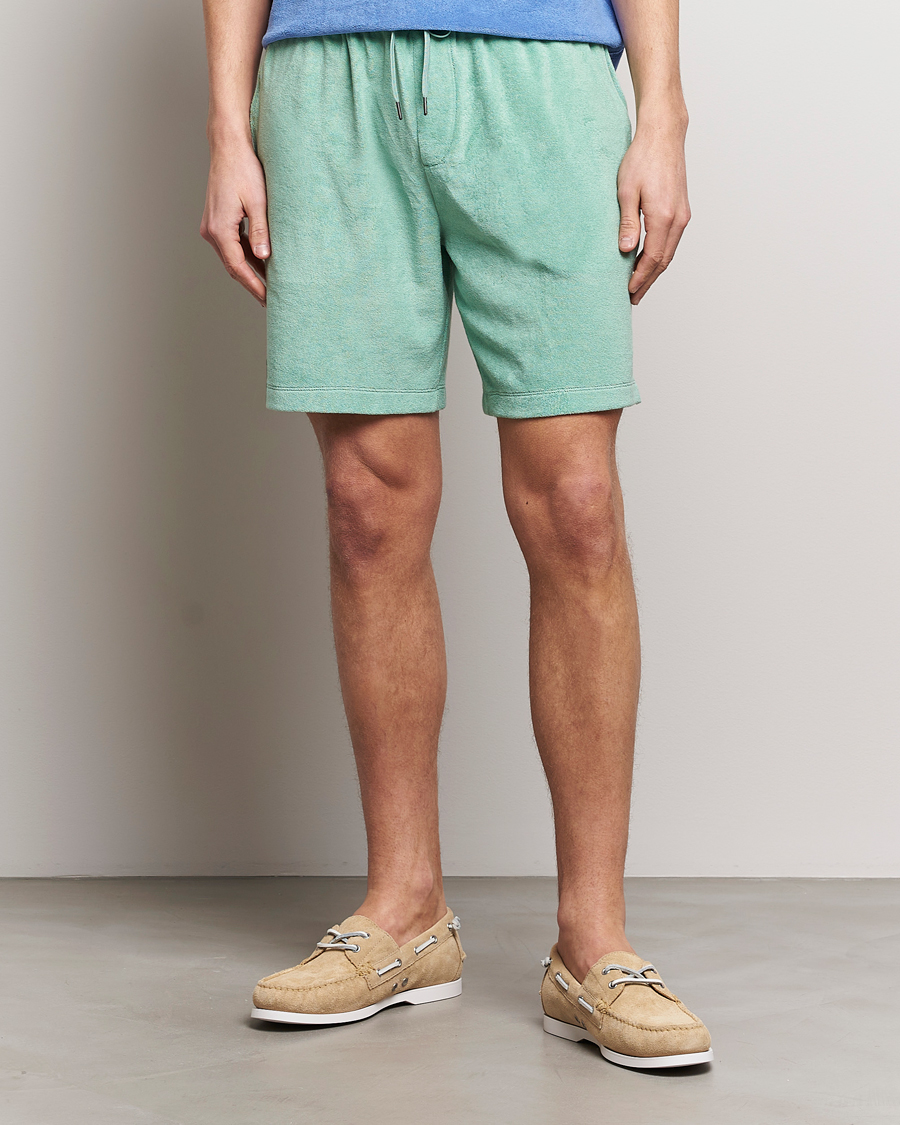 Herre | Drawstringshorts | Polo Ralph Lauren | Cotton Terry Drawstring Shorts Celadon