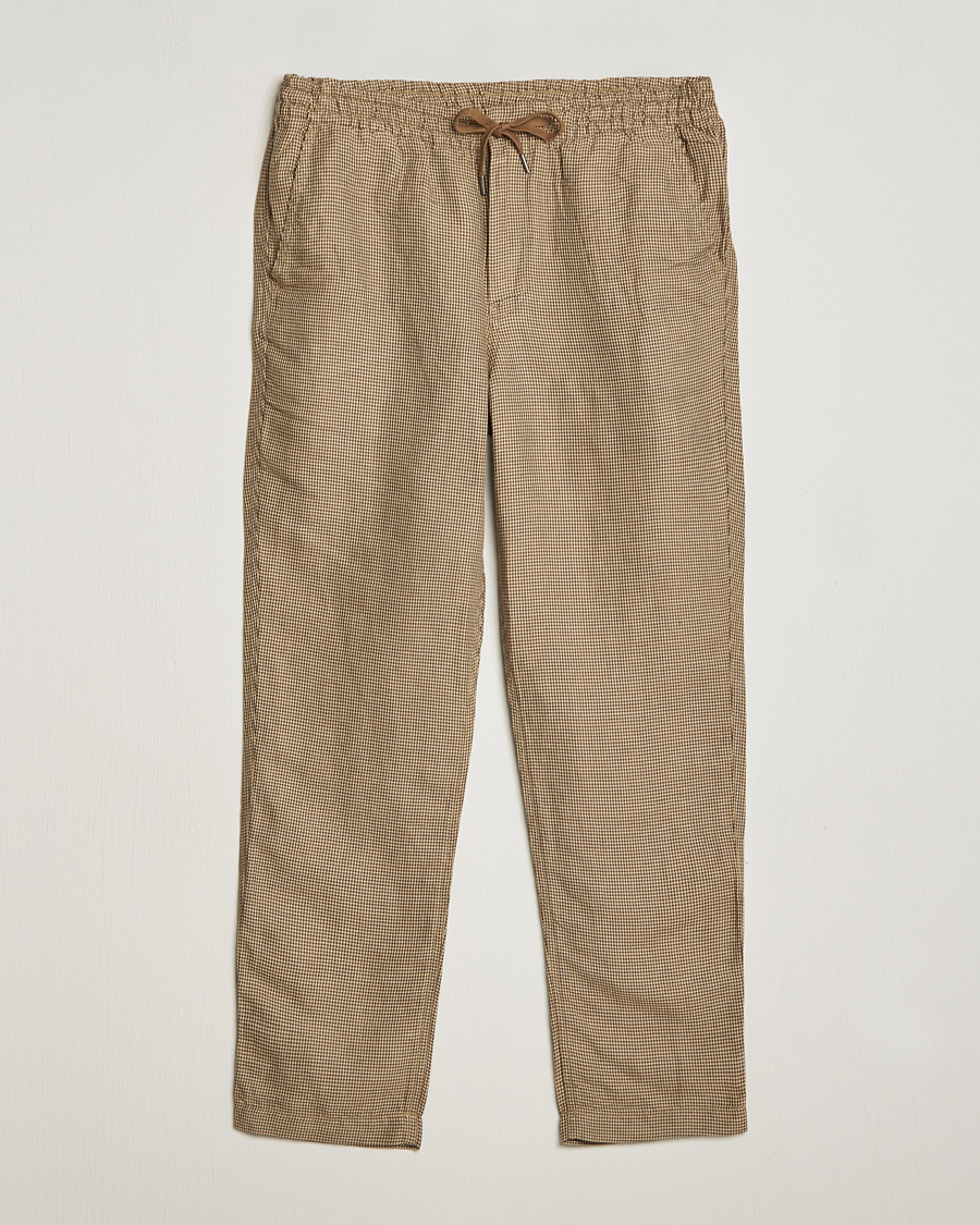 Herr | Byxor | Polo Ralph Lauren | Prepster V2 Linen Trousers Brown Dogstooth
