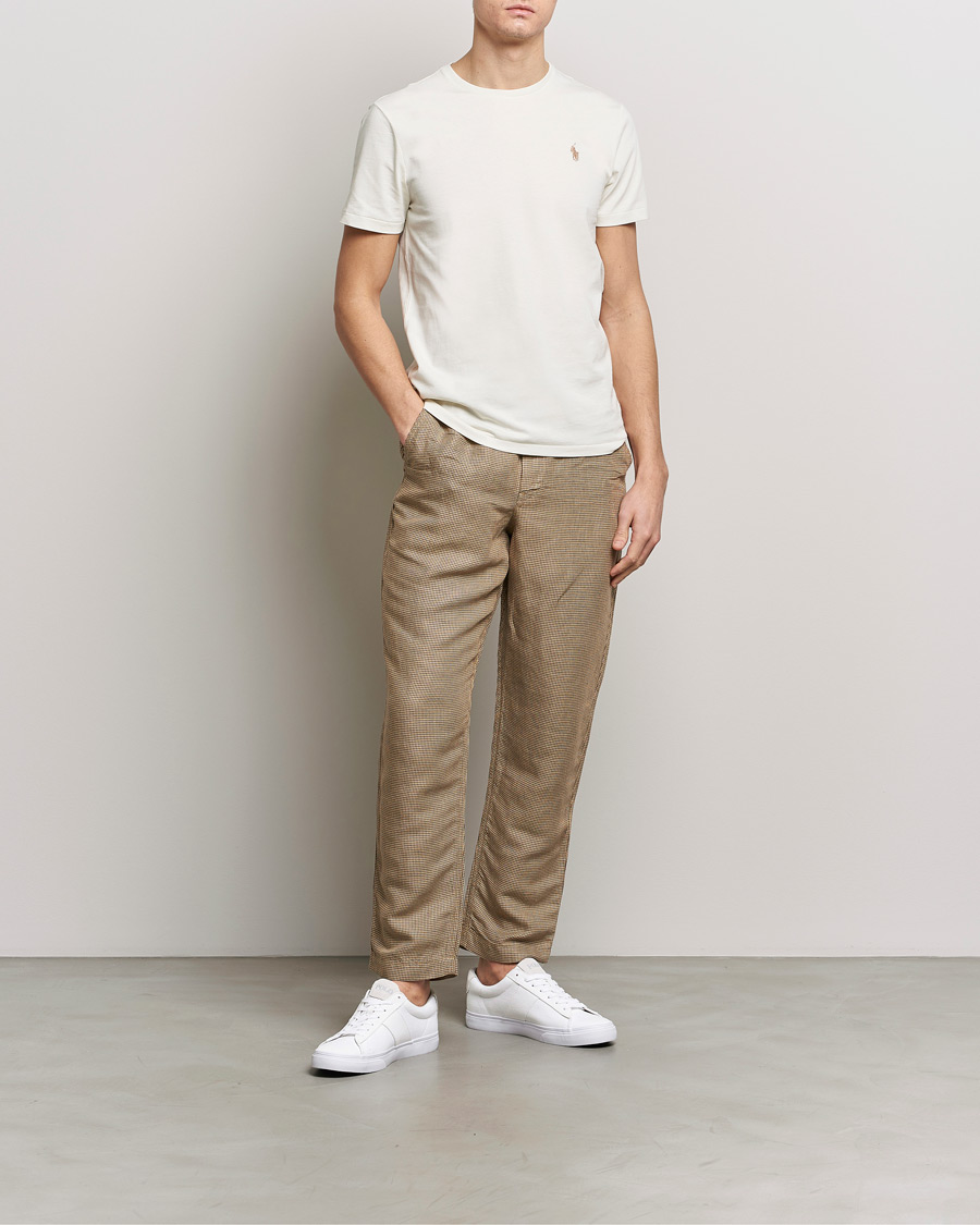 Herr | Byxor | Polo Ralph Lauren | Prepster V2 Linen Trousers Brown Dogstooth