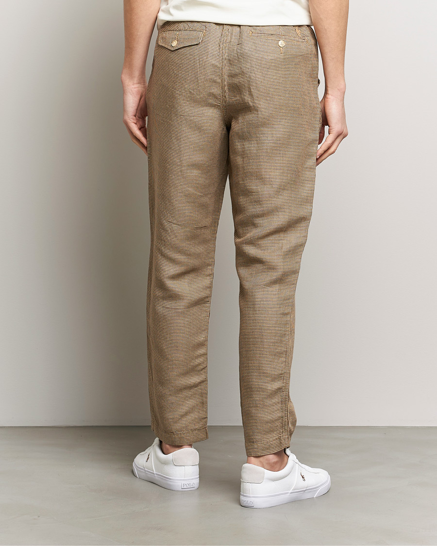 Herr | Byxor | Polo Ralph Lauren | Prepster V2 Linen Trousers Brown Dogstooth