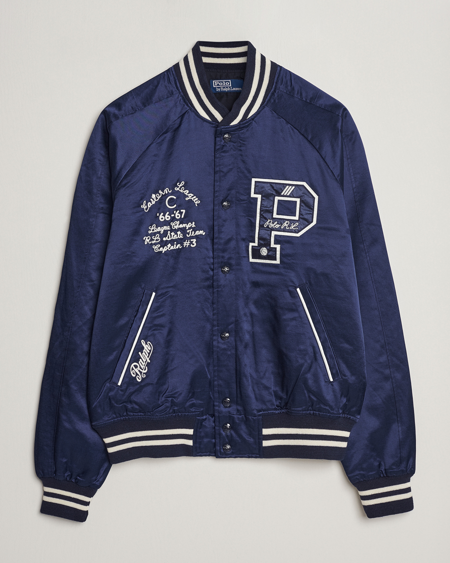 Herr | Jackor | Polo Ralph Lauren | Varsity Bomber Satin Jacket Aviator Navy