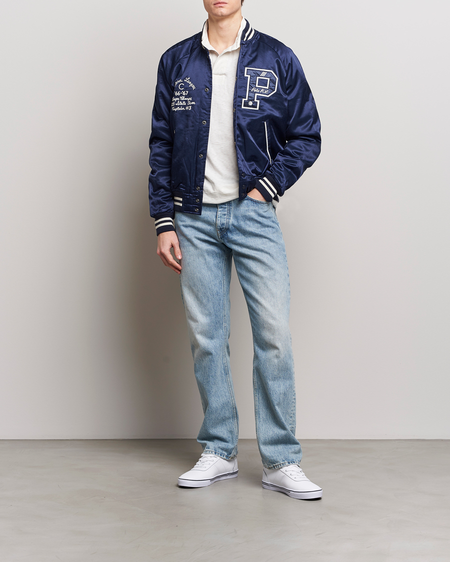 Herr | Jackor | Polo Ralph Lauren | Varsity Bomber Satin Jacket Aviator Navy