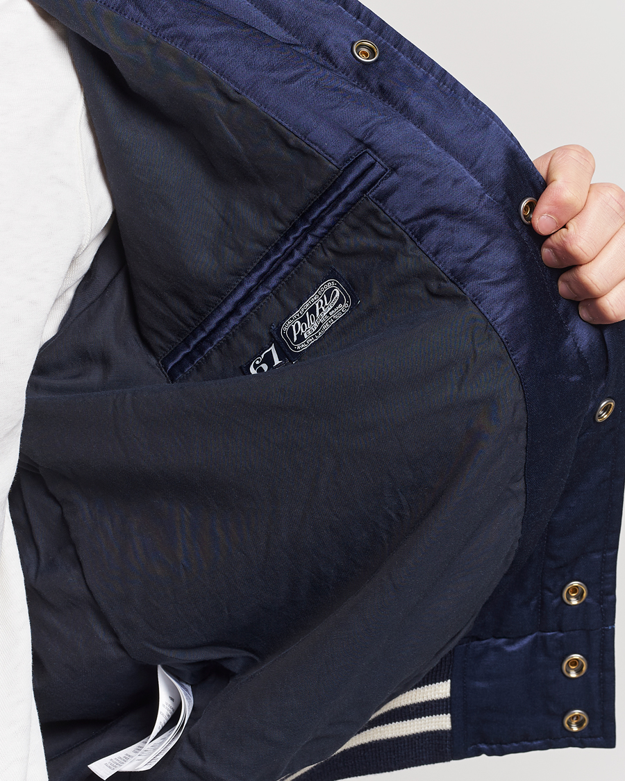Herr | Jackor | Polo Ralph Lauren | Varsity Bomber Satin Jacket Aviator Navy