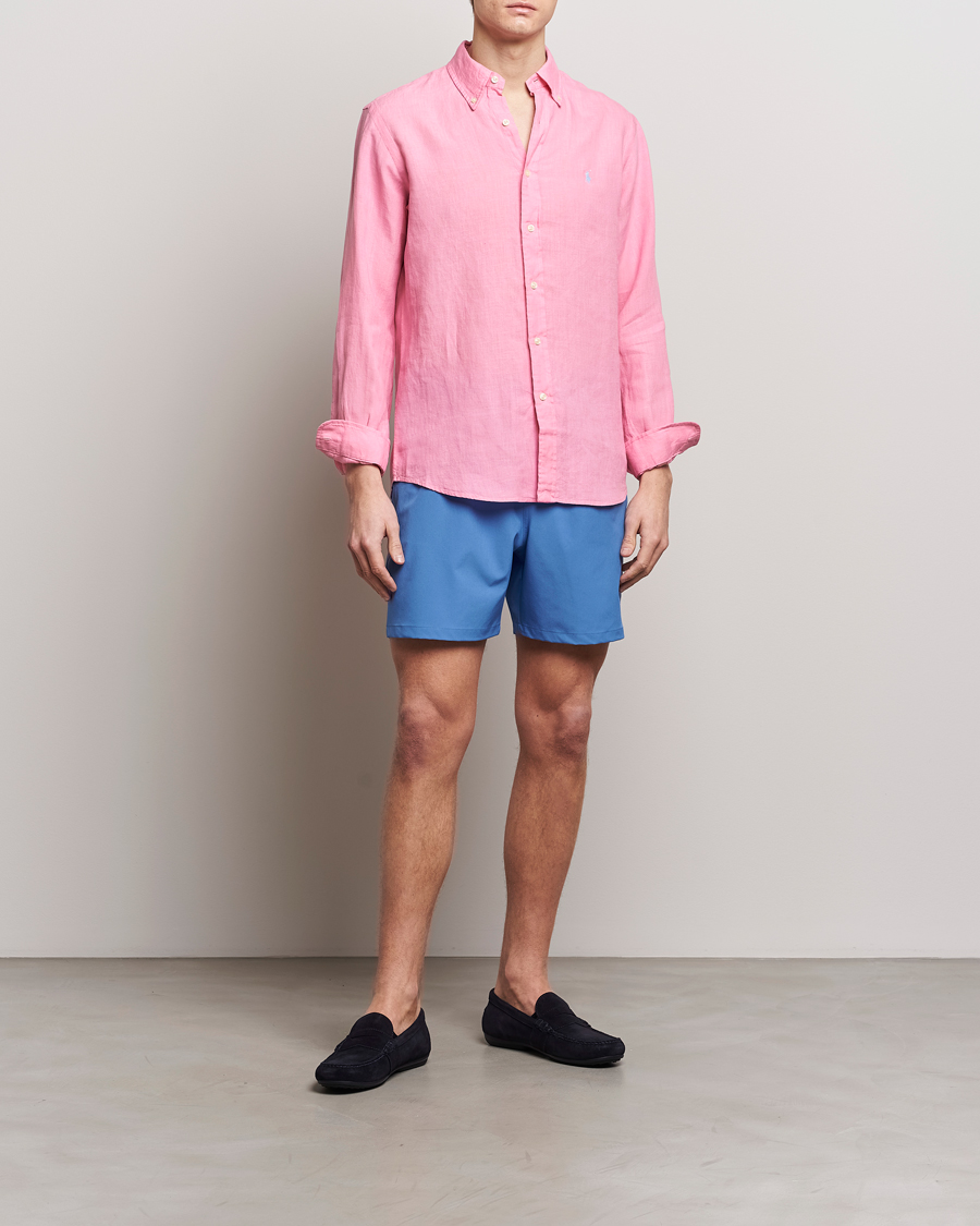 Herr | Badbyxor | Polo Ralph Lauren | Recycled Traveler Boxer Swimshorts New England Blue