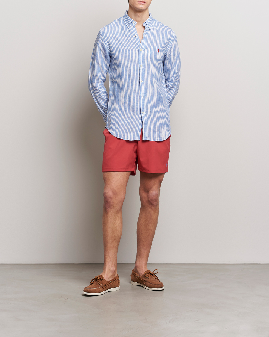 Herr | Badbyxor | Polo Ralph Lauren | Recycled Traveler Boxer Swimshorts Nantucket Red