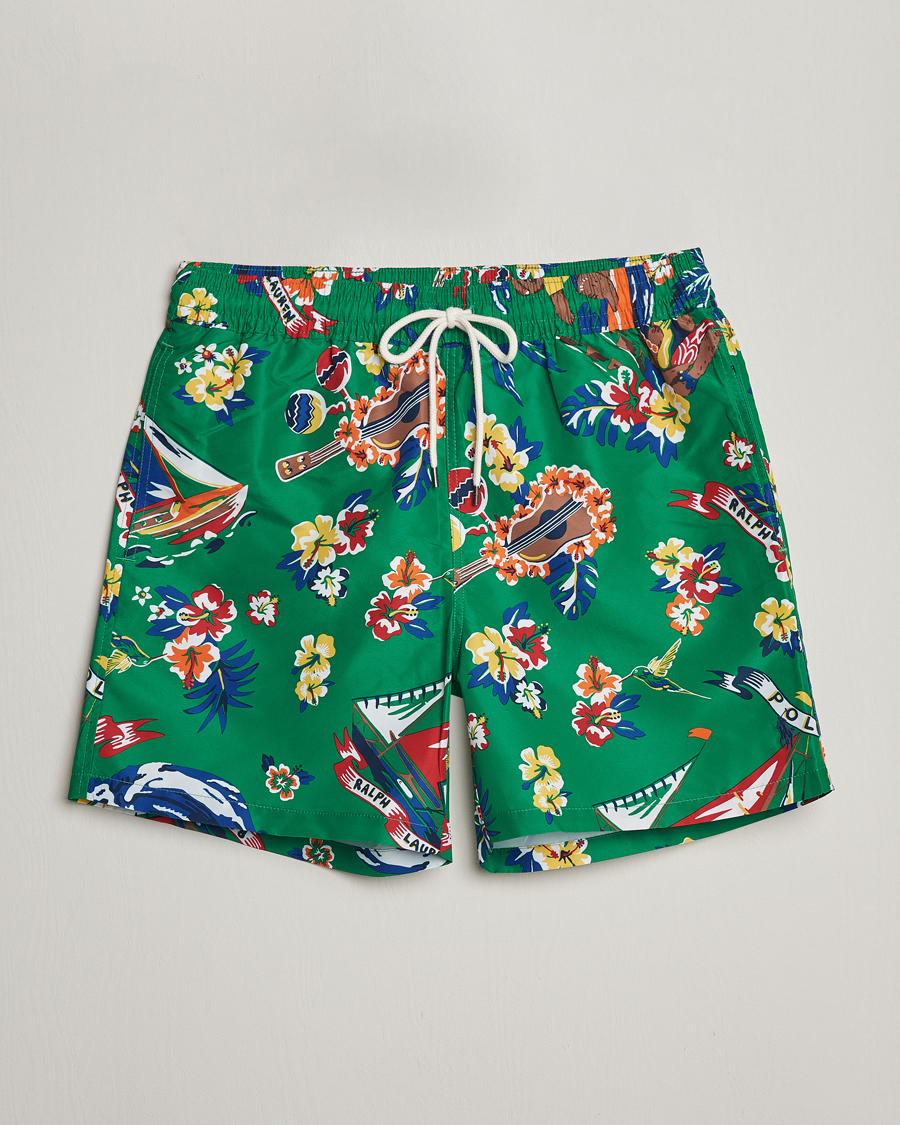 Herr | Badbyxor | Polo Ralph Lauren | Recycled Traveler Printed Swimshorts Surfer Bear