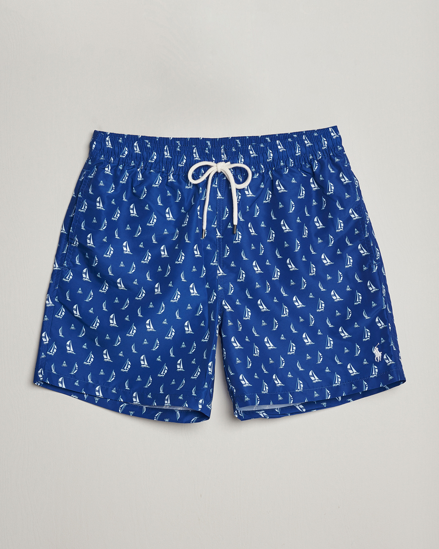 Herr | Badbyxor | Polo Ralph Lauren | Recycled Traveler Printed Swimshorts Blue Sail