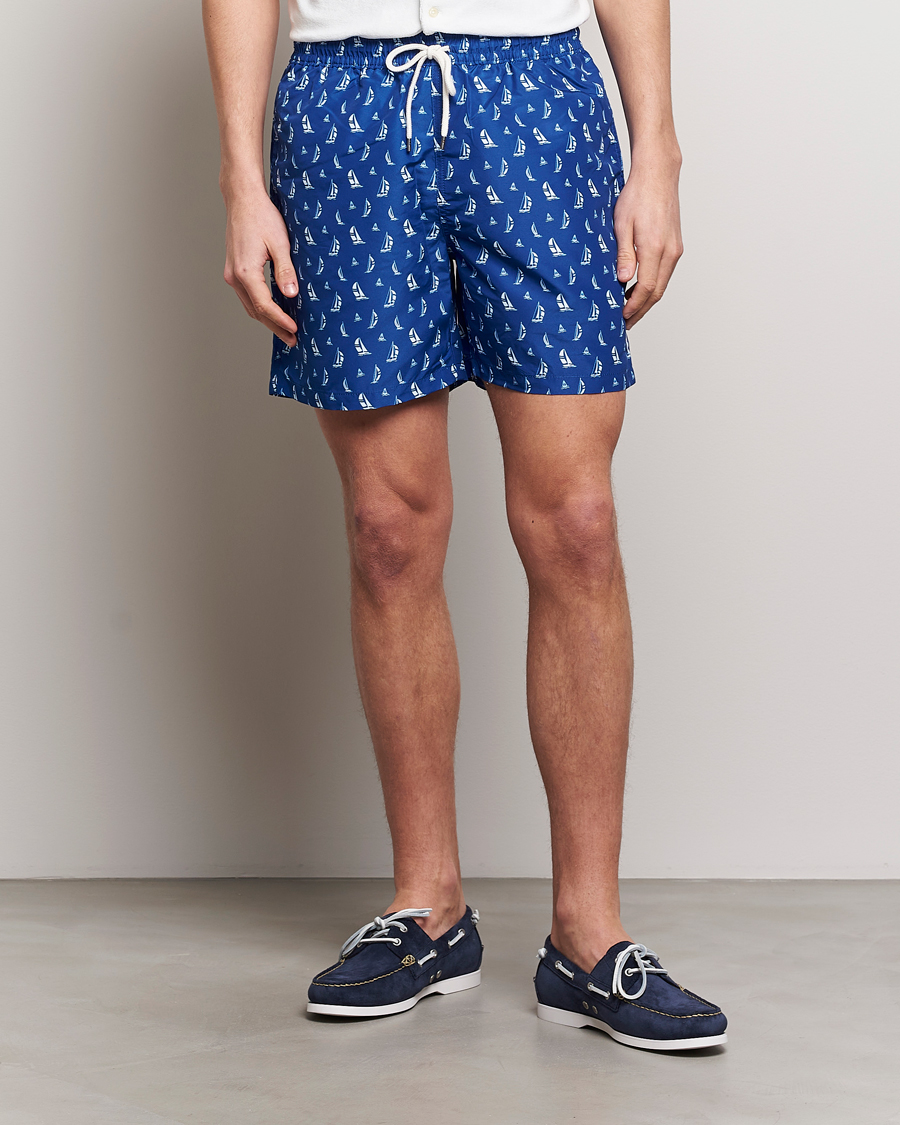 Herre | Polo Ralph Lauren | Polo Ralph Lauren | Recycled Traveler Printed Swimshorts Blue Sail