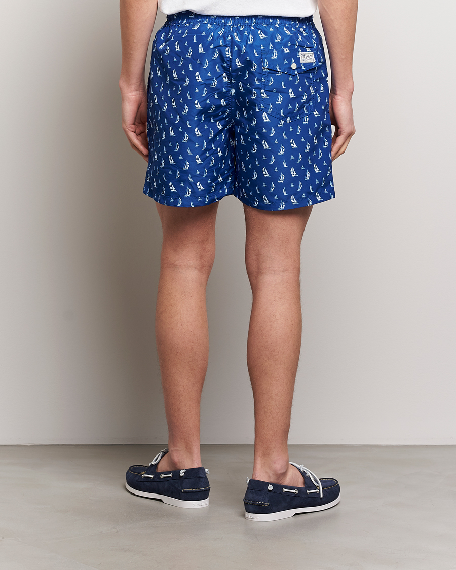 Herr | Badbyxor | Polo Ralph Lauren | Recycled Traveler Printed Swimshorts Blue Sail