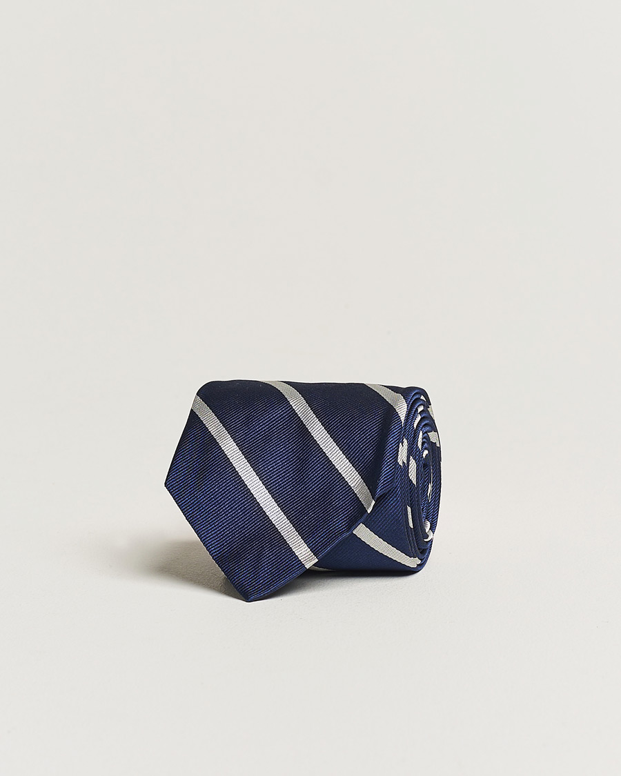 Herr | Polo Ralph Lauren Striped Tie Navy/White | Polo Ralph Lauren | Striped Tie Navy/White