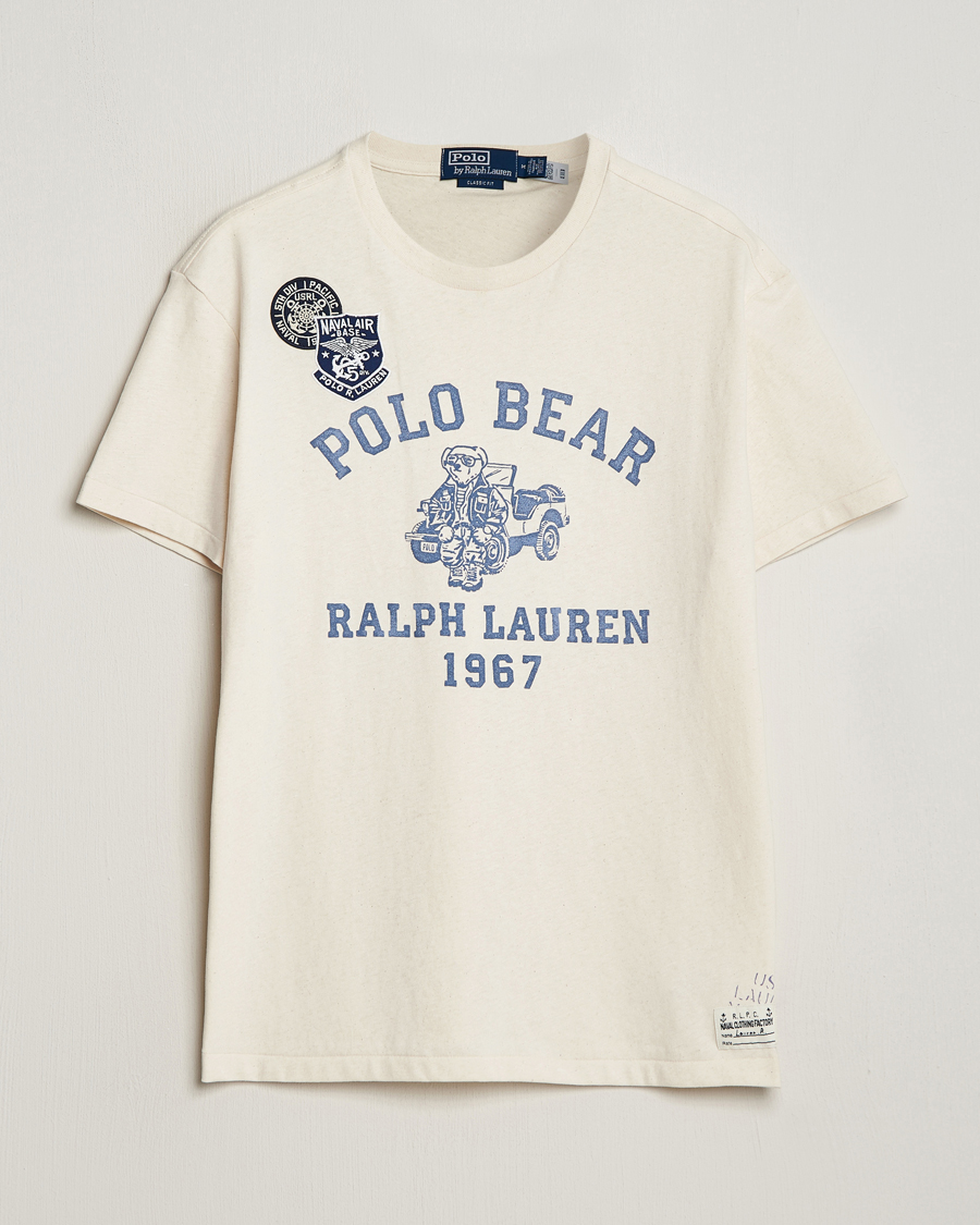 Herr | T-Shirts | Polo Ralph Lauren | Graphic Printed Crew Neck T-Shirt Deckwash White