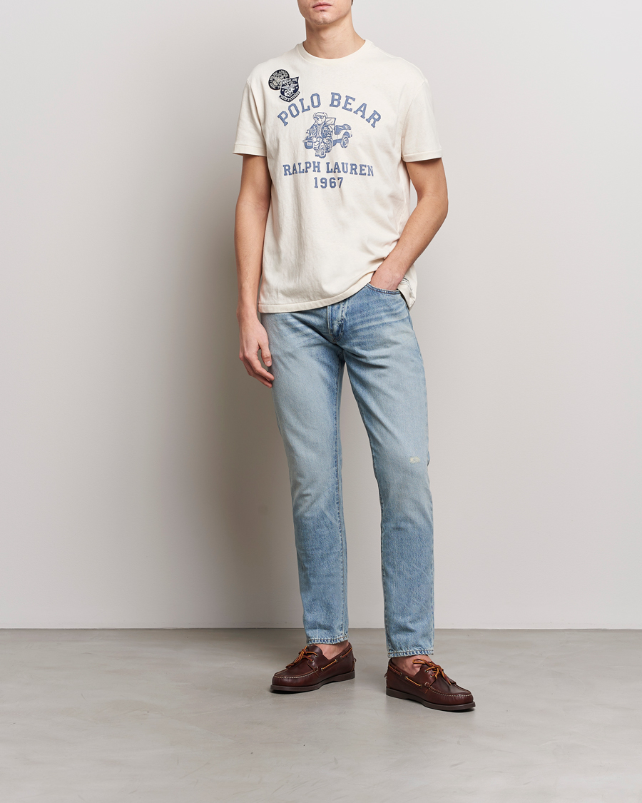 Herr | T-Shirts | Polo Ralph Lauren | Graphic Printed Crew Neck T-Shirt Deckwash White