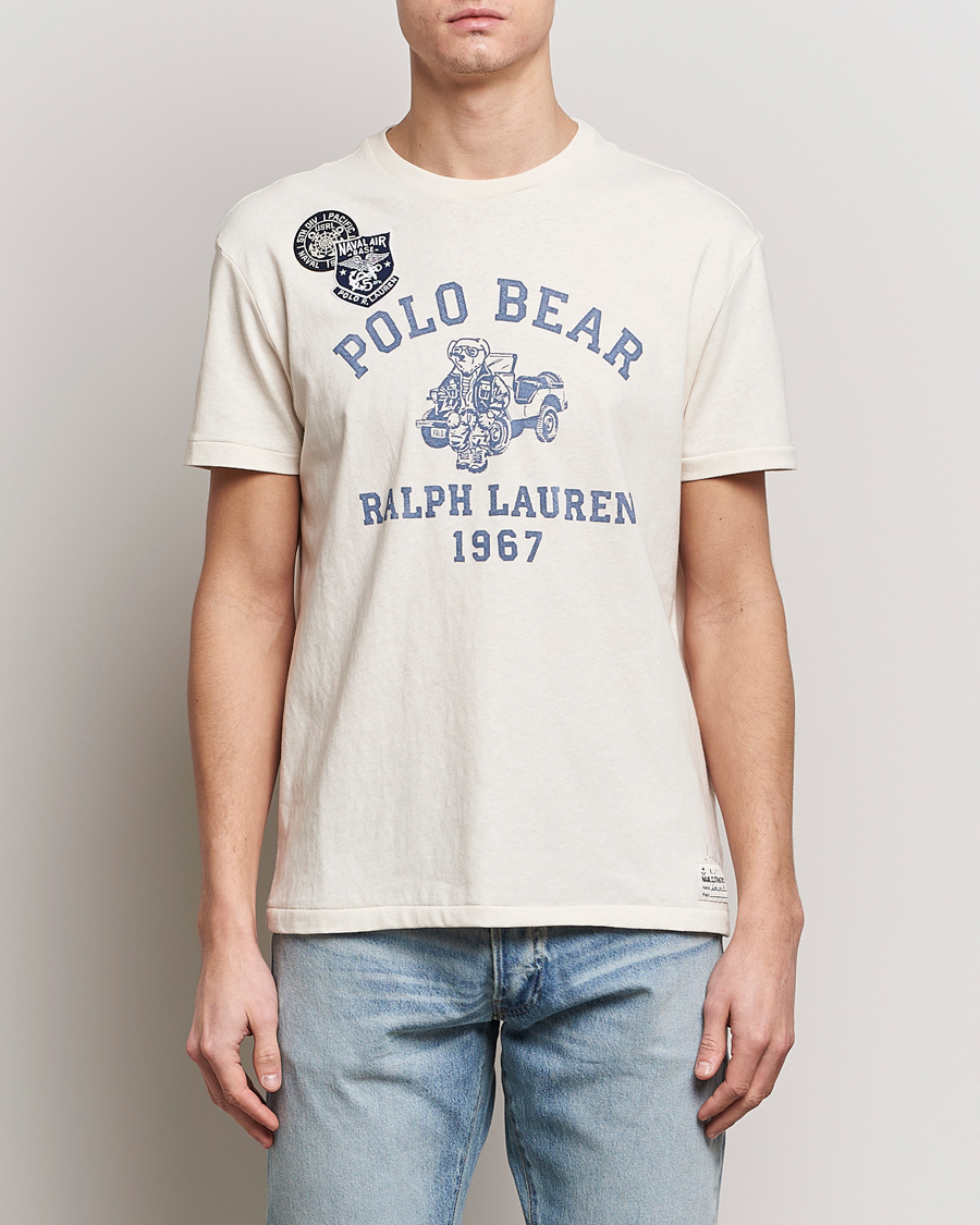 Herr | T-Shirts | Polo Ralph Lauren | Graphic Printed Crew Neck T-Shirt Deckwash White