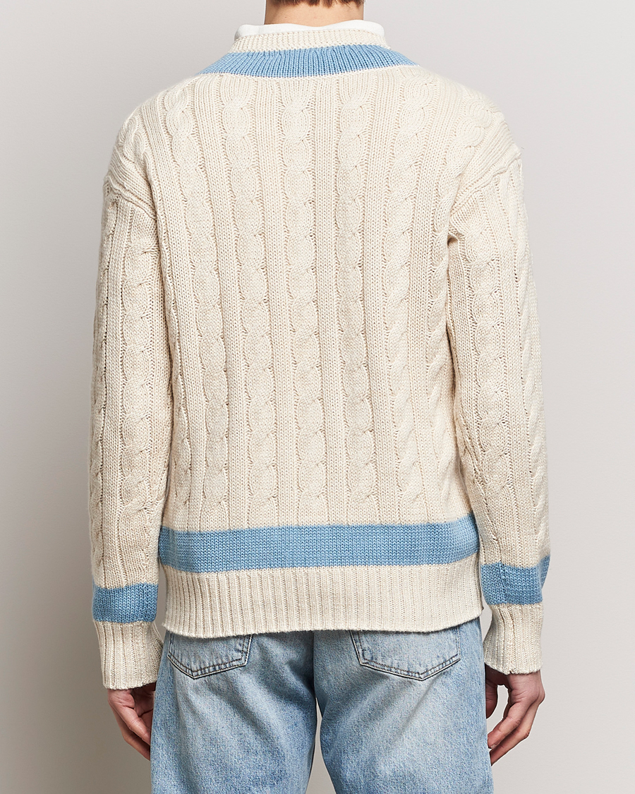 Herr | Tröjor | Polo Ralph Lauren | Cotton/Cashmere Cricket Knitted Sweater Parchment Cream