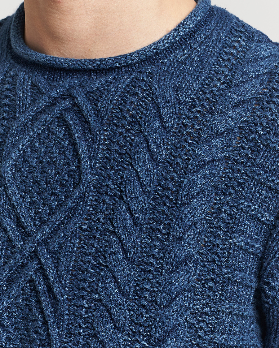 Herr | Tröjor | Polo Ralph Lauren | Cotton Fisherman Sweater Indigo