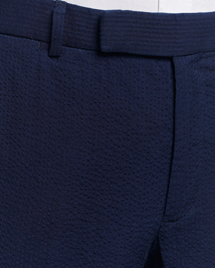 Herr | Byxor | Polo Ralph Lauren | Pleated Seersucker Trousers Indigo
