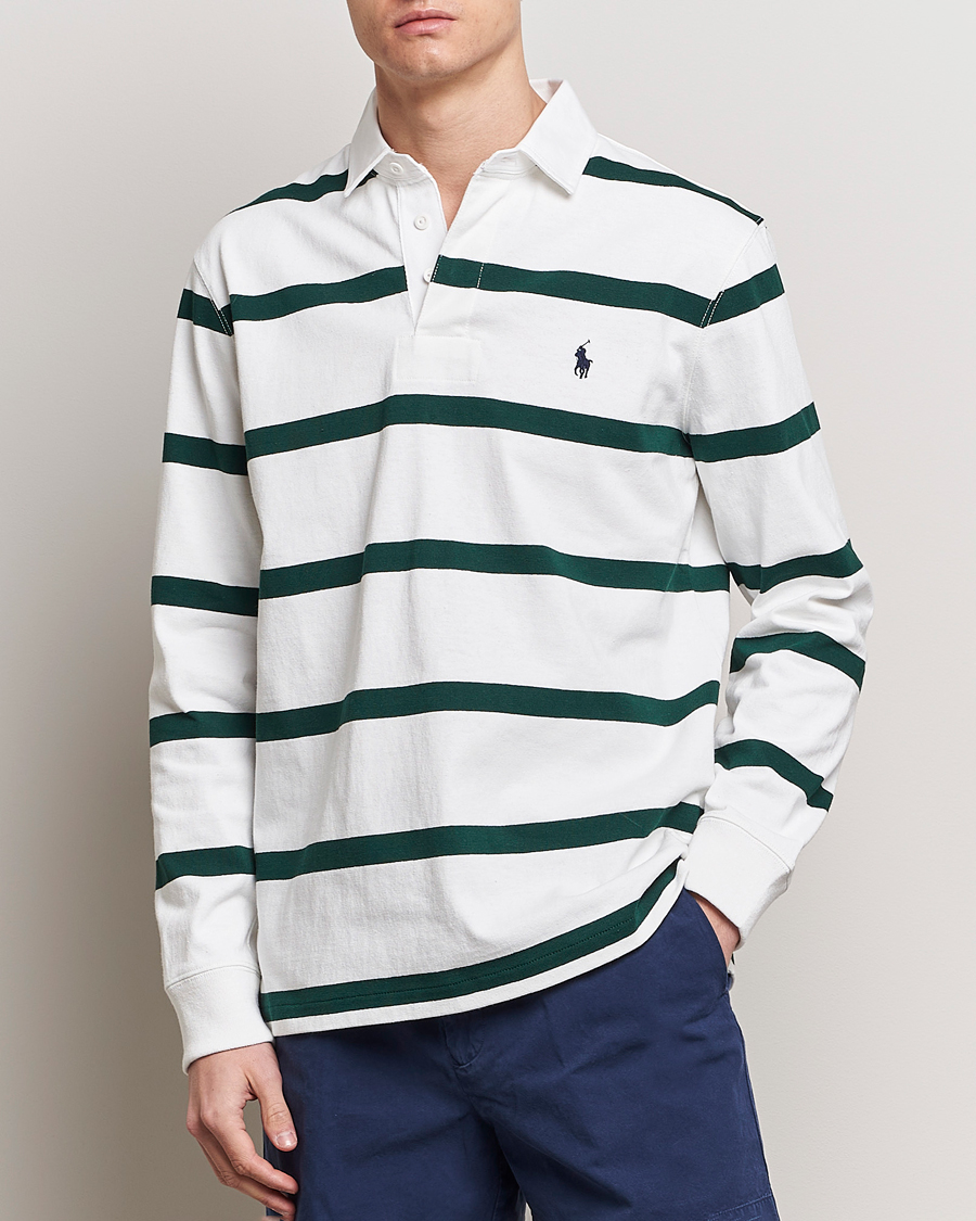 Herr | Preppy Authentic | Polo Ralph Lauren | Wimbledon Rugby Sweater White/Moss Agate