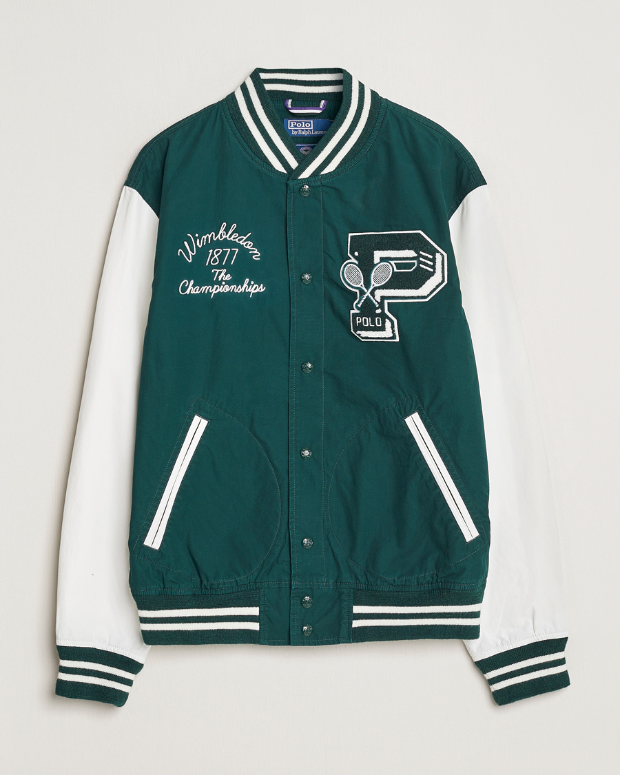 Herr | Jackor | Polo Ralph Lauren | Wimbledon Bomber Jacket White/Moss Agate