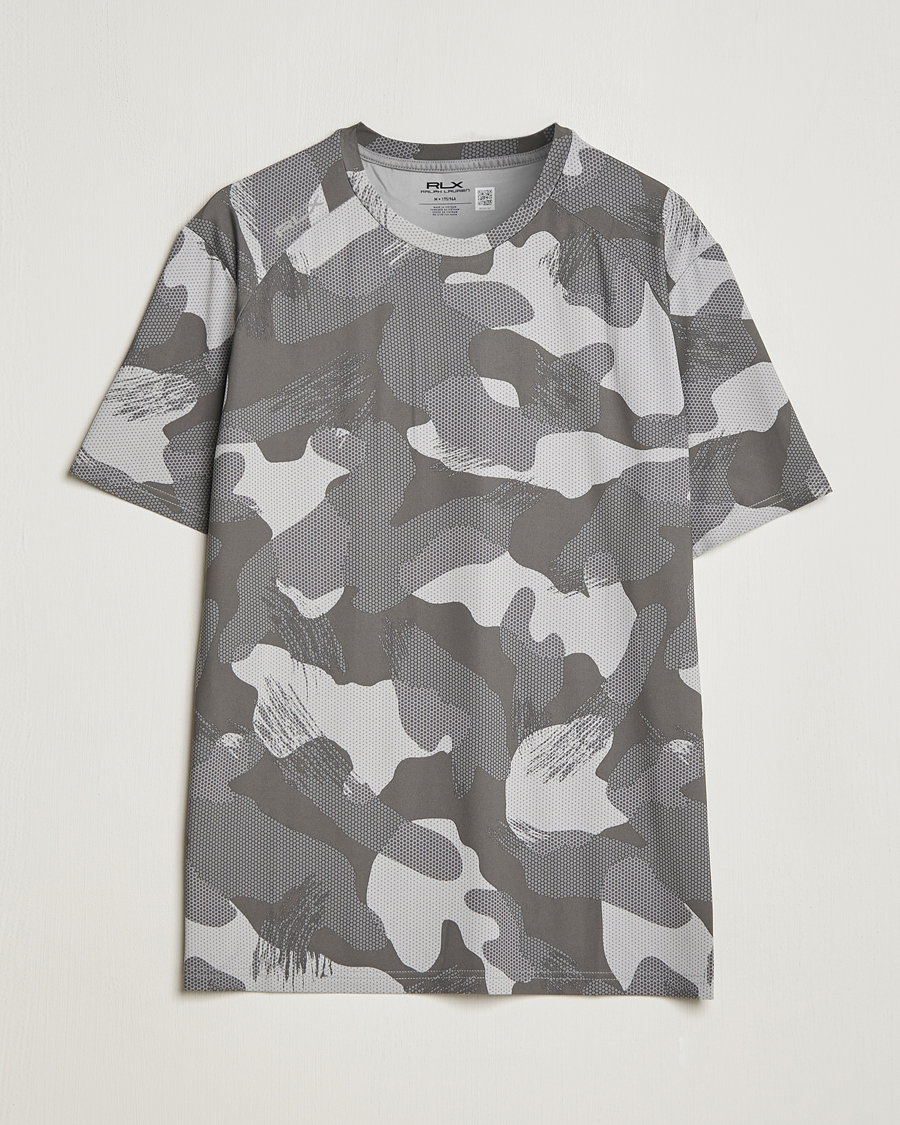 Herr | T-Shirts | RLX Ralph Lauren | Peached Airflow Camo Crew Neck T-Shirt Grey