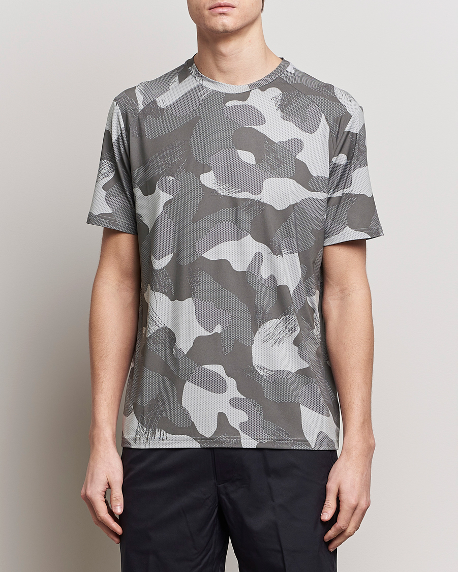 Herr | Kortärmade t-shirts | RLX Ralph Lauren | Peached Airflow Camo Crew Neck T-Shirt Grey