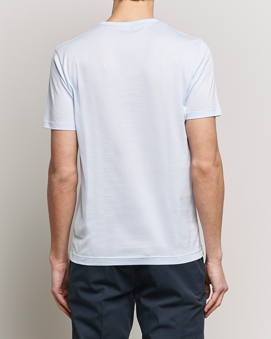 Herr | T-Shirts | Sunspel | Crew Neck Cotton Tee Light Blue