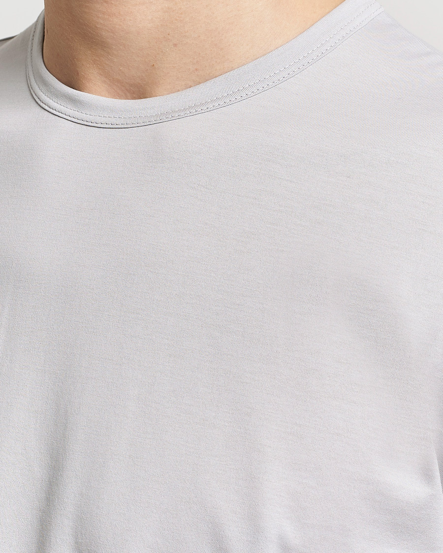 Herr | T-Shirts | Sunspel | Crew Neck Cotton Tee Smoke