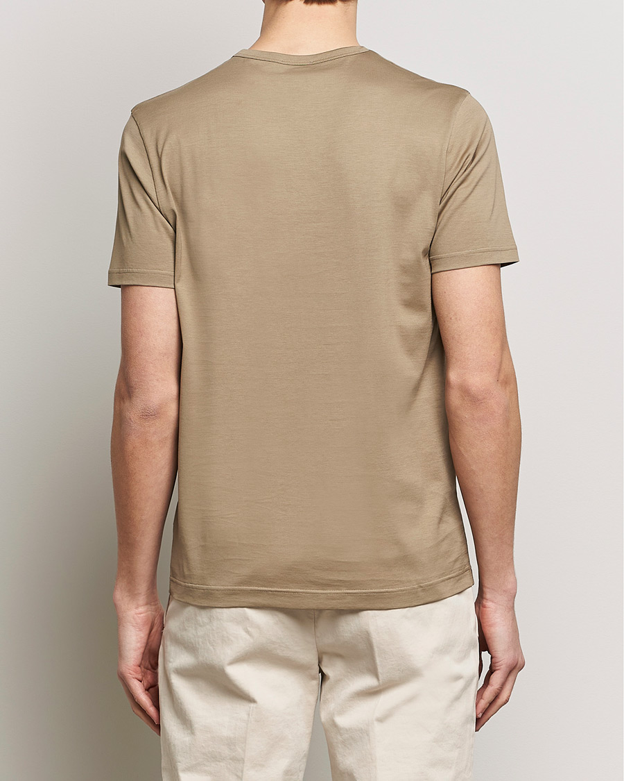 Herr | T-Shirts | Sunspel | Crew Neck Cotton Tee Dark Stone