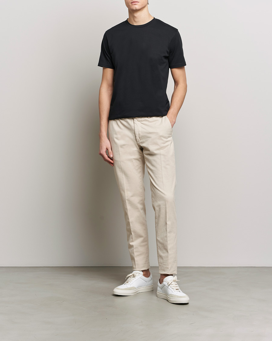 Herr | T-Shirts | Sunspel | Riviera Midweight T-Shirt Black