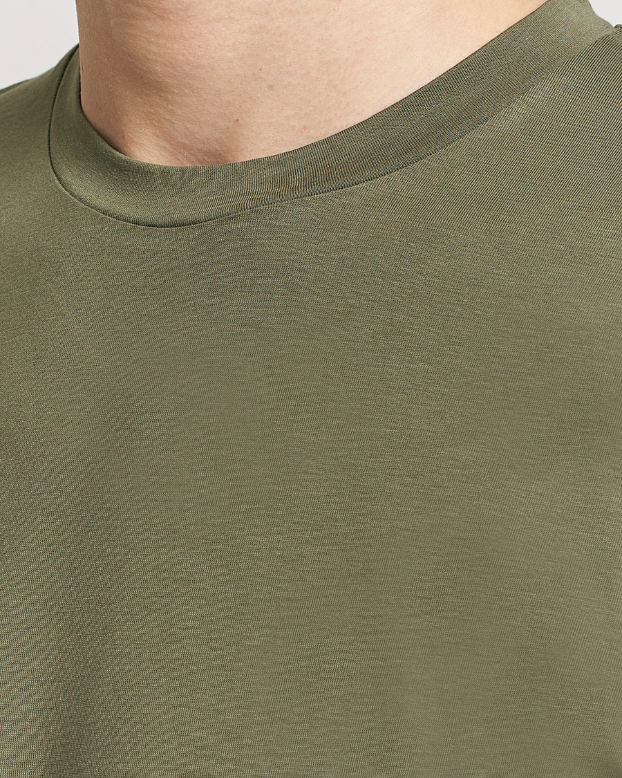 Herr | T-Shirts | Sunspel | Riviera Midweight Tee Khaki
