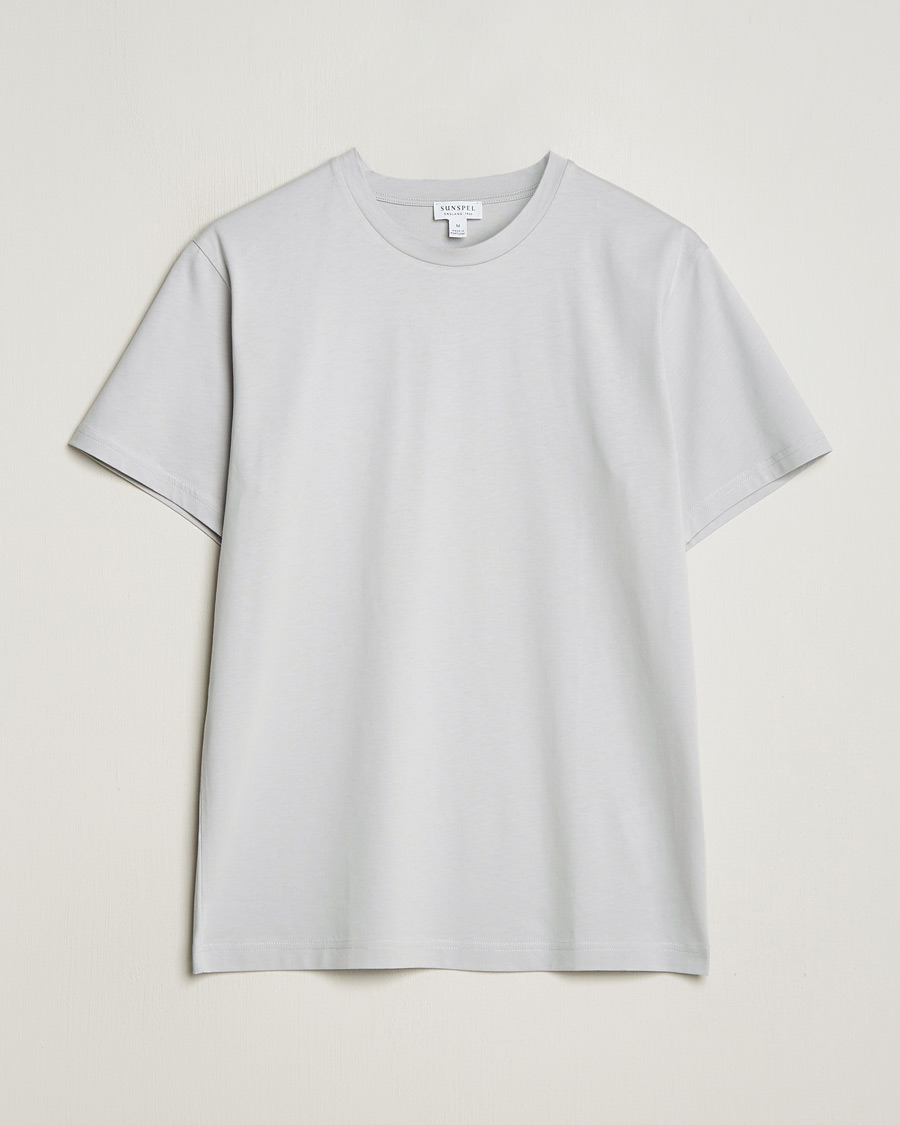 Herr | T-Shirts | Sunspel | Riviera Midweight Tee Smoke