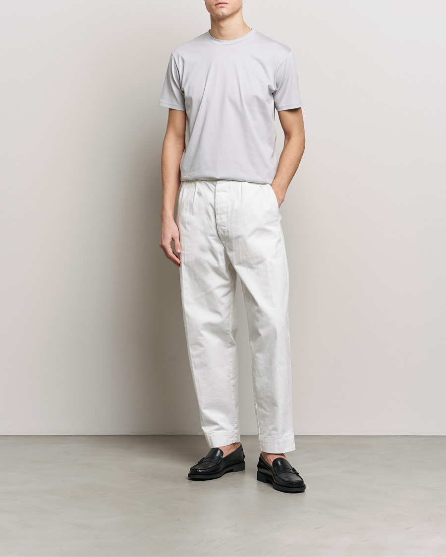 Herr | T-Shirts | Sunspel | Riviera Midweight Tee Smoke