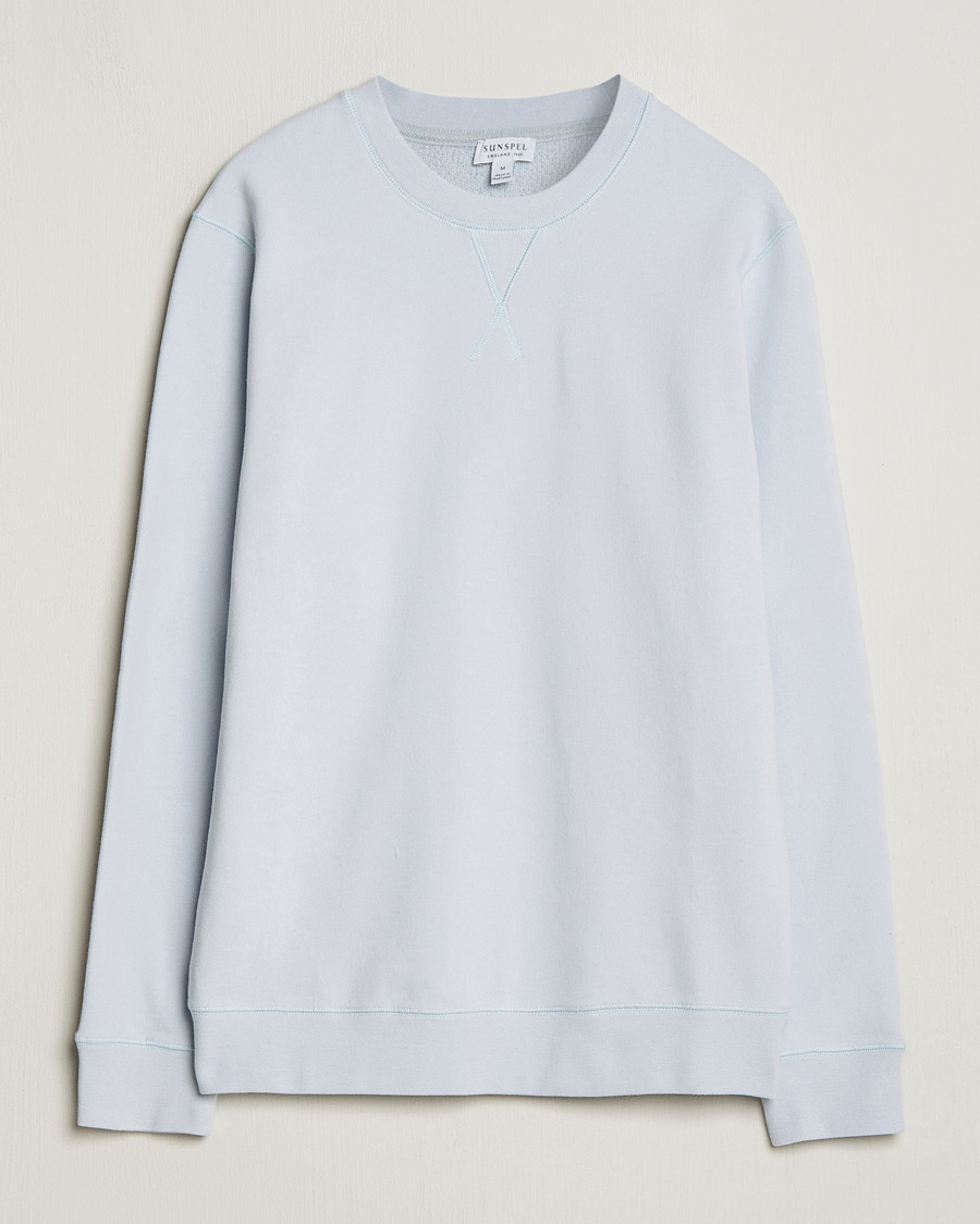 Herr | Tröjor | Sunspel | Loopback Sweatshirt Light Blue