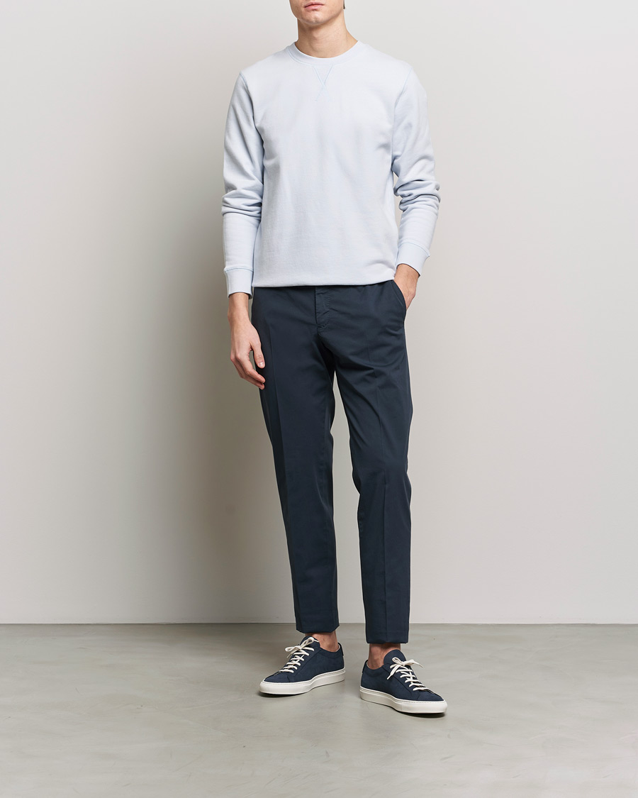 Herr | Tröjor | Sunspel | Loopback Sweatshirt Light Blue