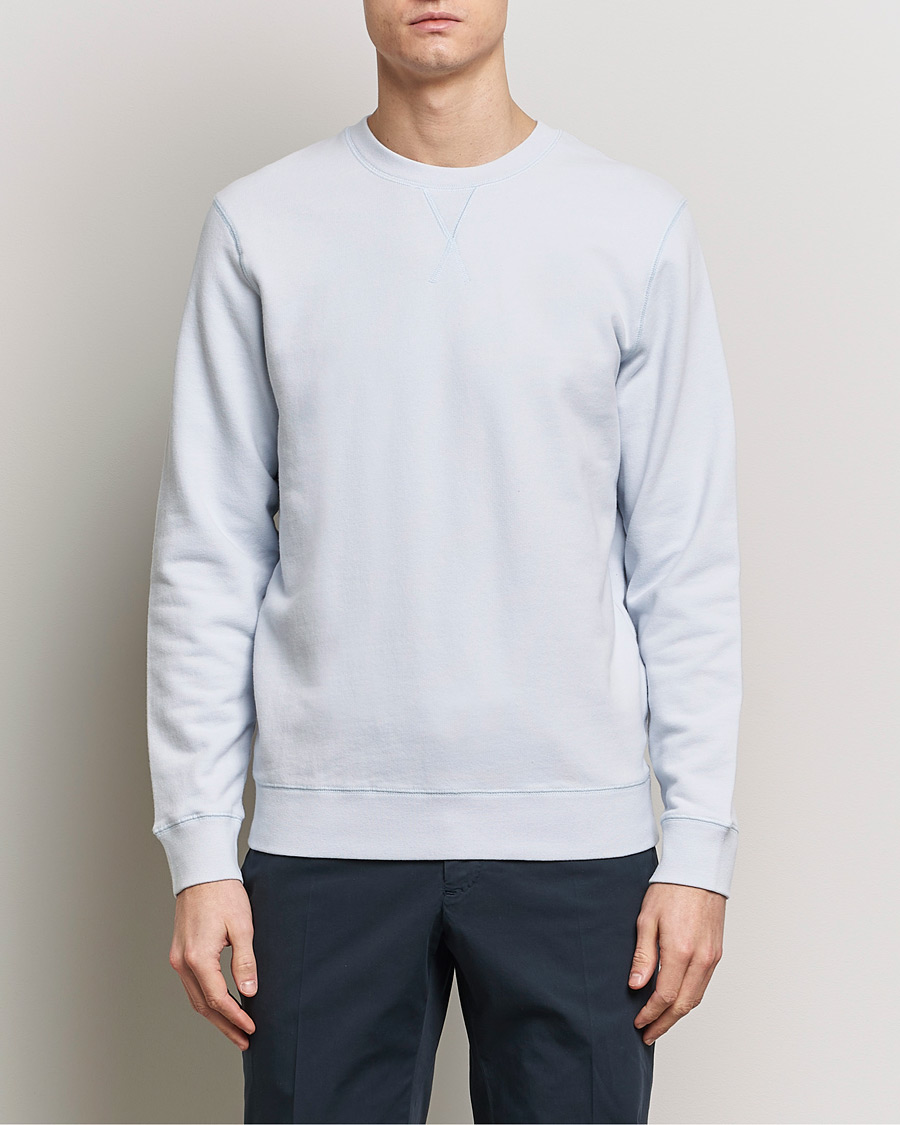 Herr | Sweatshirts | Sunspel | Loopback Sweatshirt Light Blue