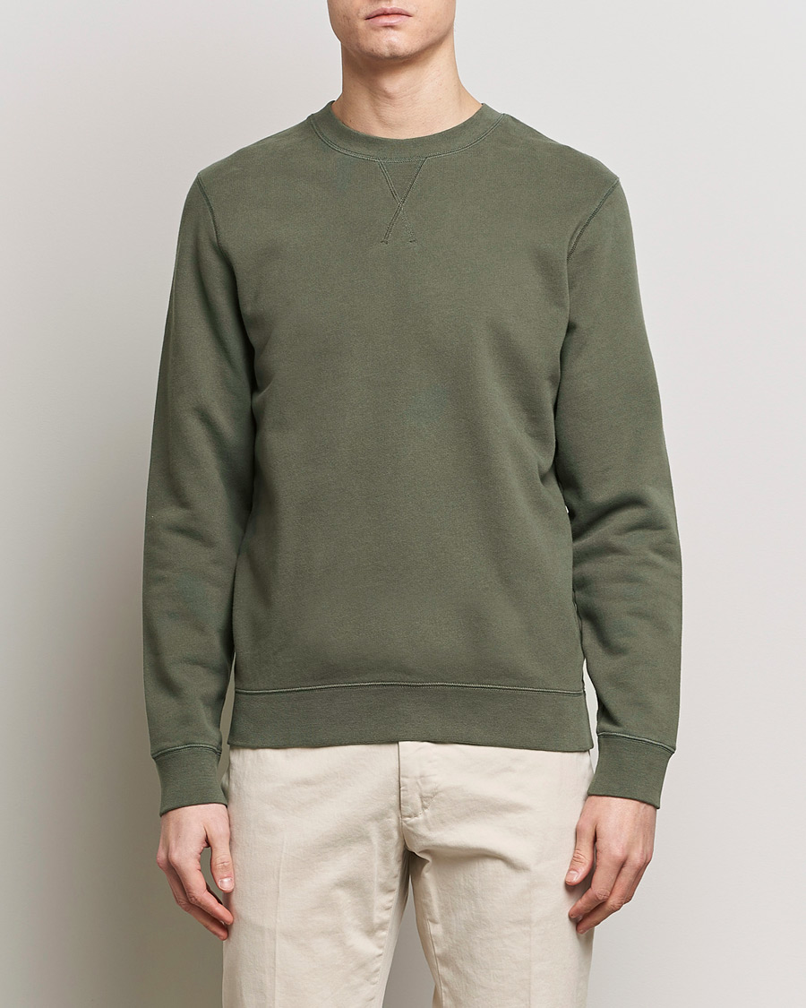 Herr | Sweatshirts | Sunspel | Loopback Sweatshirt Khaki