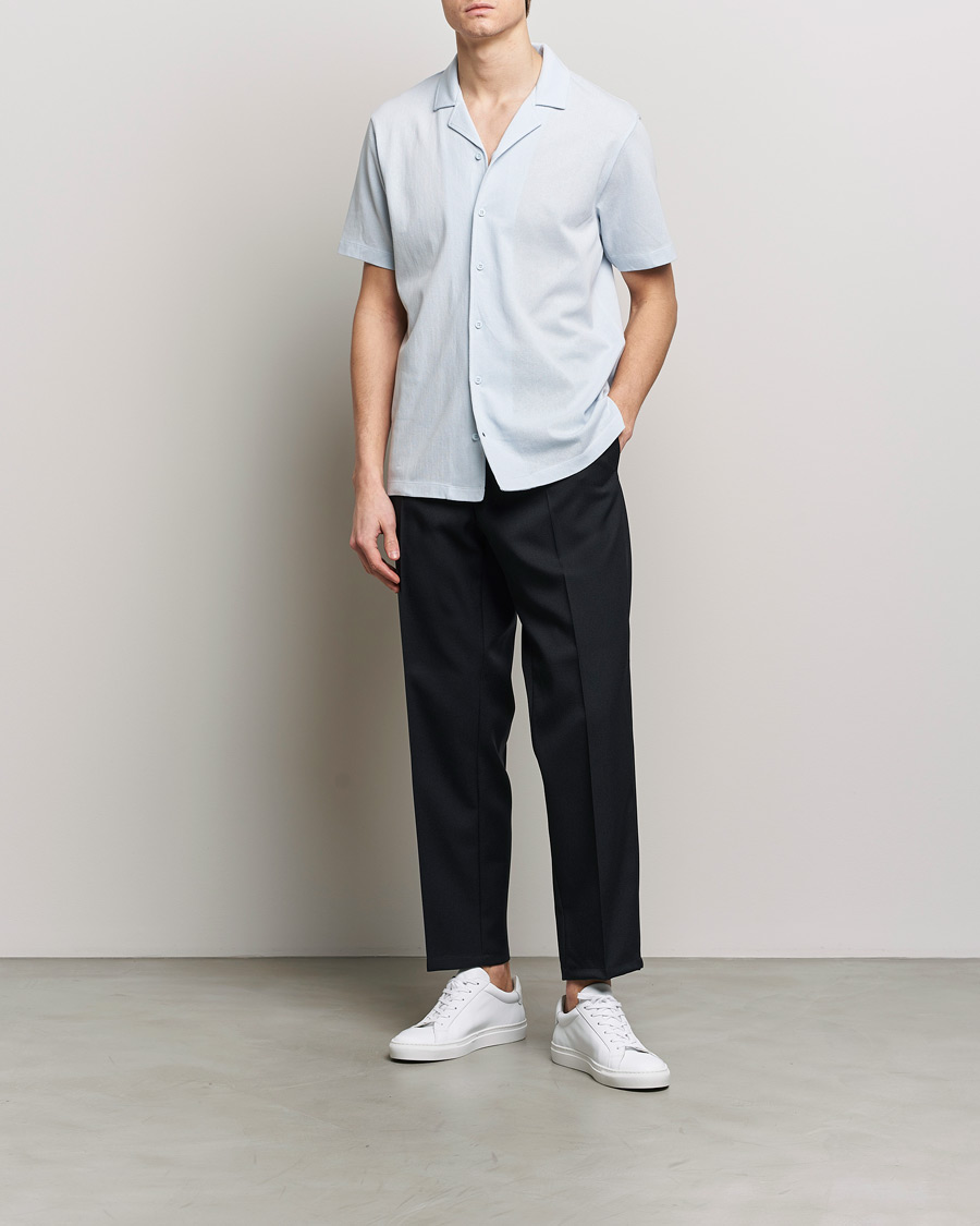 Herr | Skjortor | Sunspel | Riviera Resort Shirt Light Blue
